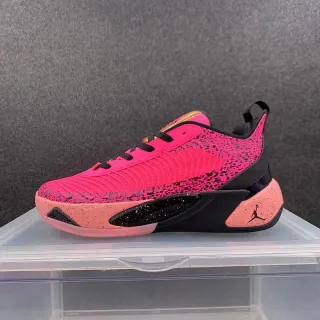 Air Jordan 37 গোলাপি কালো ছোপযুক্ত নিট বাস্কেটবল জুতো