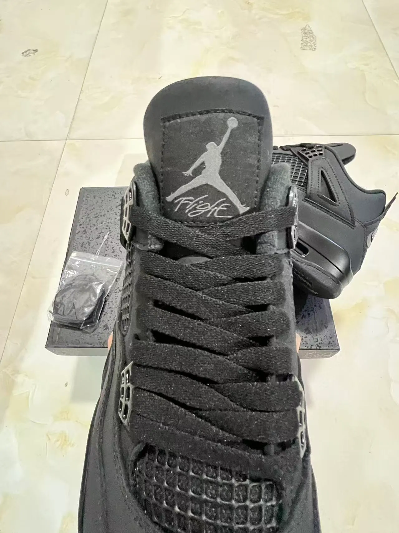Air Jordan 4 Tênis de basquete preto 4