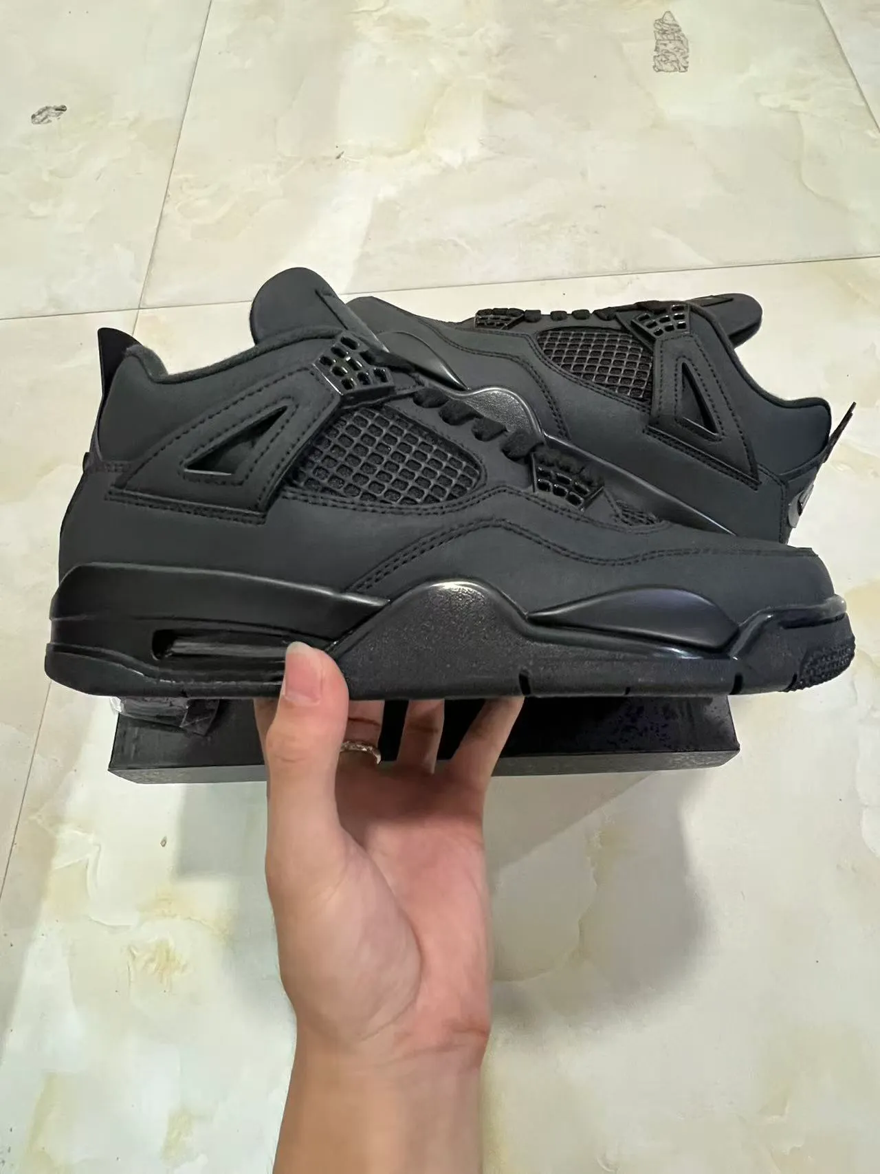 Air Jordan 4 Tênis de basquete preto 7