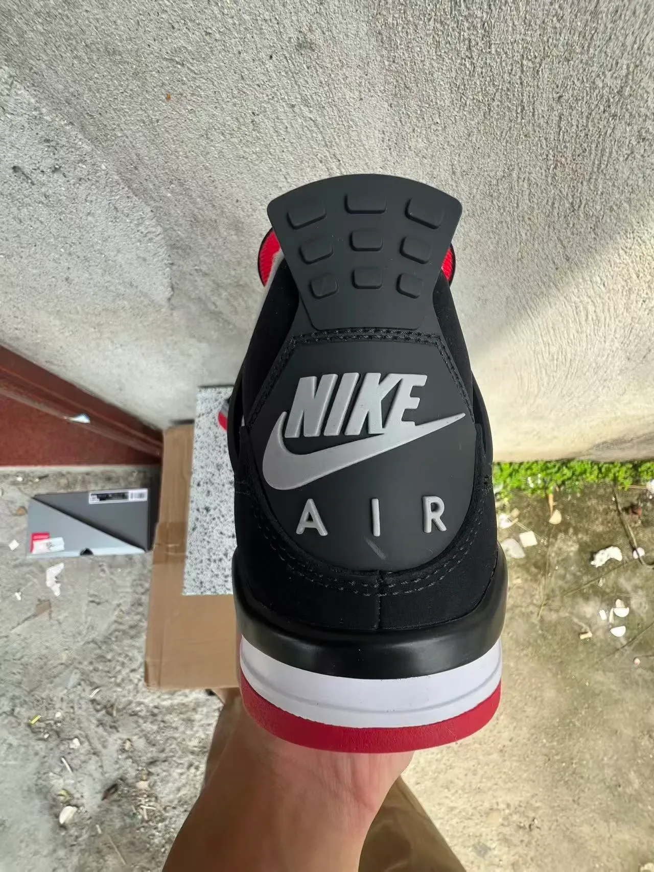 Air Jordan 4 أحذية كرة السلة أسود رمادي أسمنتي أحمر 8
