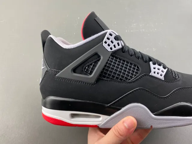 Air Jordan 4 Black Cement Red Basketball Shoes 3