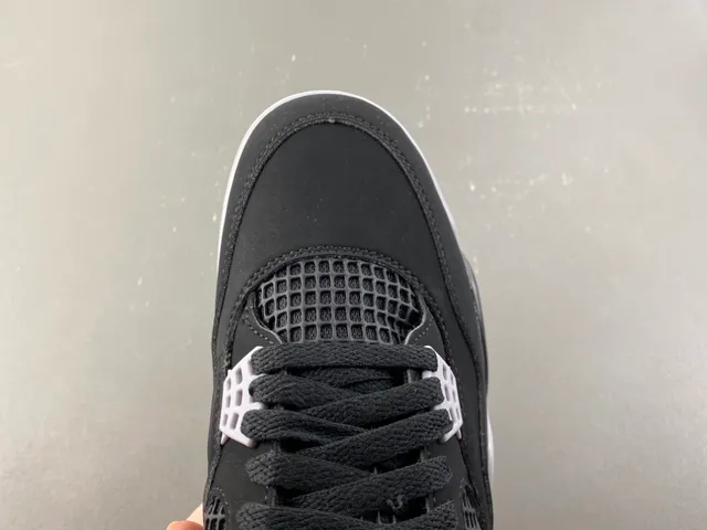Air Jordan 4 Black Cement Red Basketball Shoes 5
