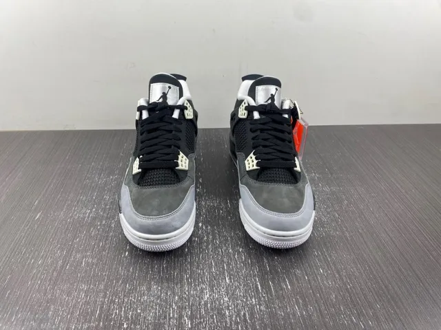 Chaussures de basketball Air Jordan 4 noir gris blanc 13