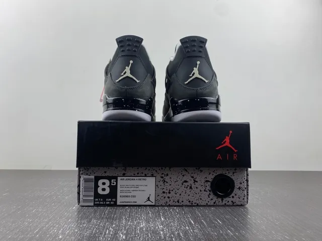 Chaussures de basketball Air Jordan 4 noir gris blanc 15
