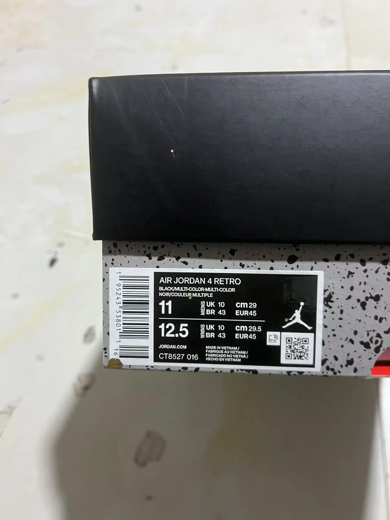 Tênis de basquete Air Jordan 4 preto e vermelho 2