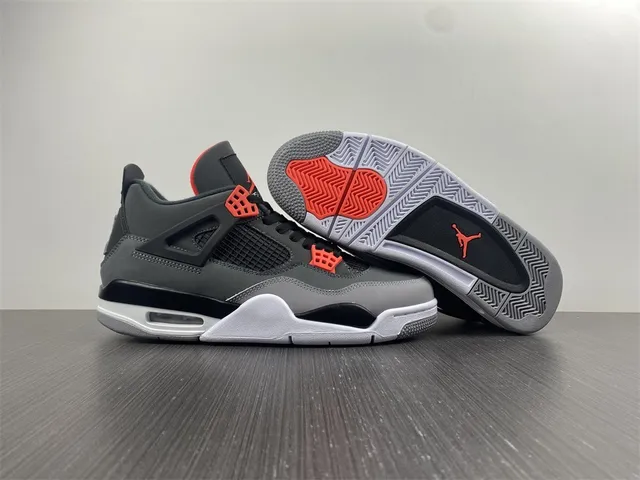 Air Jordan 4 深灰色 黑色 红色 篮球鞋 8