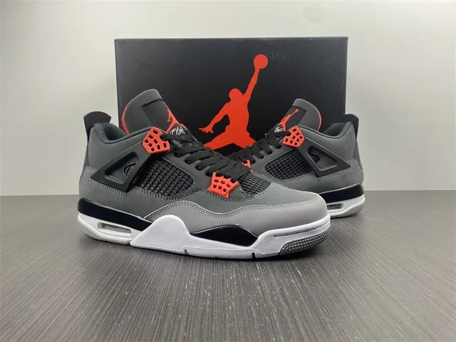 Air Jordan 4 深灰色 黑色 红色 篮球鞋 10