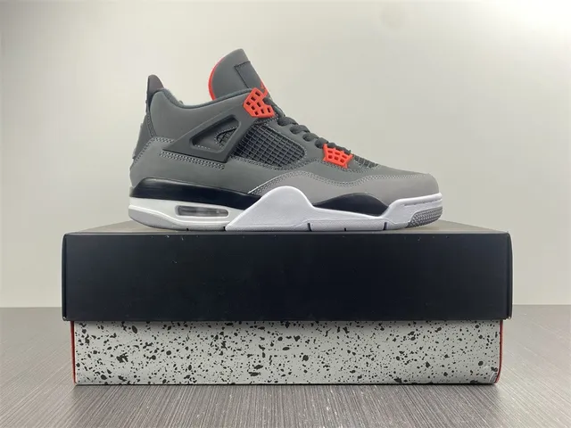 Air Jordan 4 深灰色 黑色 红色 篮球鞋 13