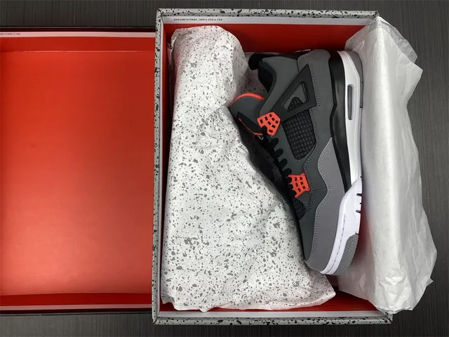 Air Jordan 4 深灰色 黑色 红色 篮球鞋 15