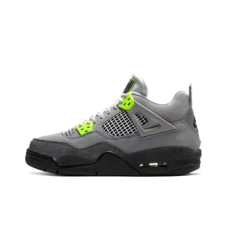 Zapatillas de baloncesto Air Jordan 4 gris y verde neón