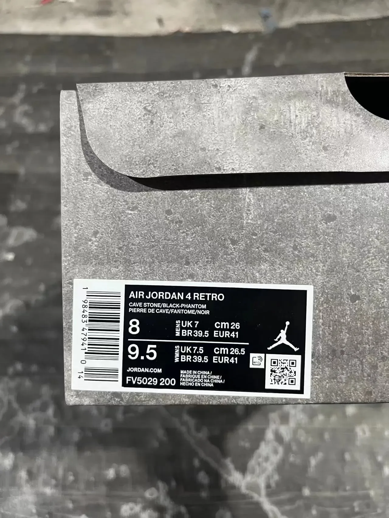 Air Jordan 4 Gris Negro Blanco Zapatos de Baloncesto 10