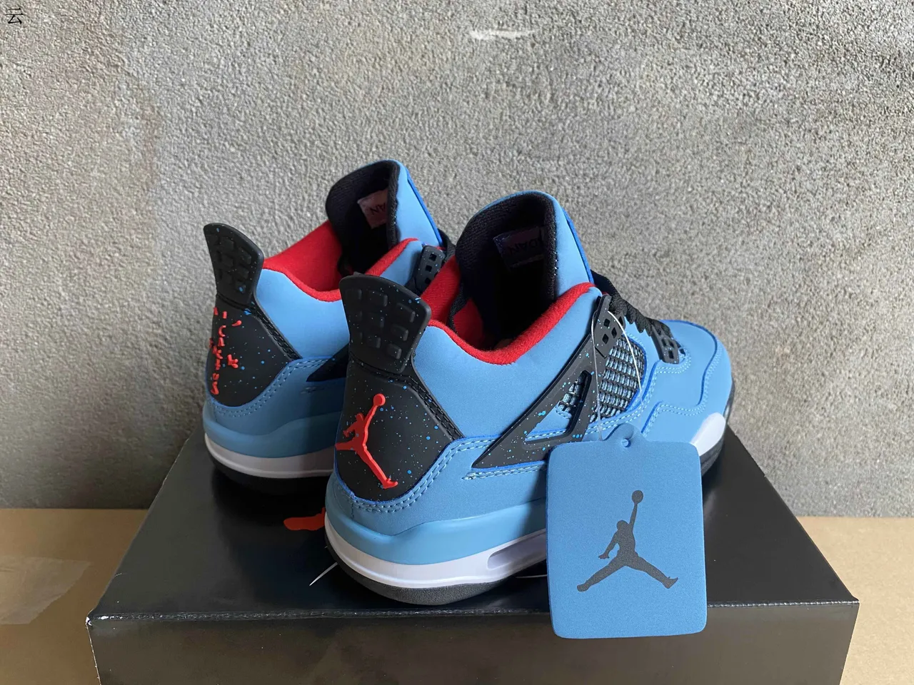 Air Jordan 4 Tênis de Basquete Azul Claro Preto Vermelho 6