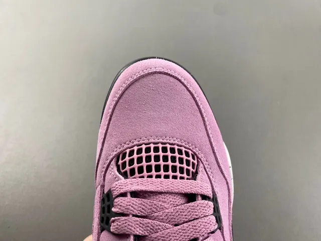 Zapatillas de baloncesto Air Jordan 4 de ante rosa y blanco moteado 6