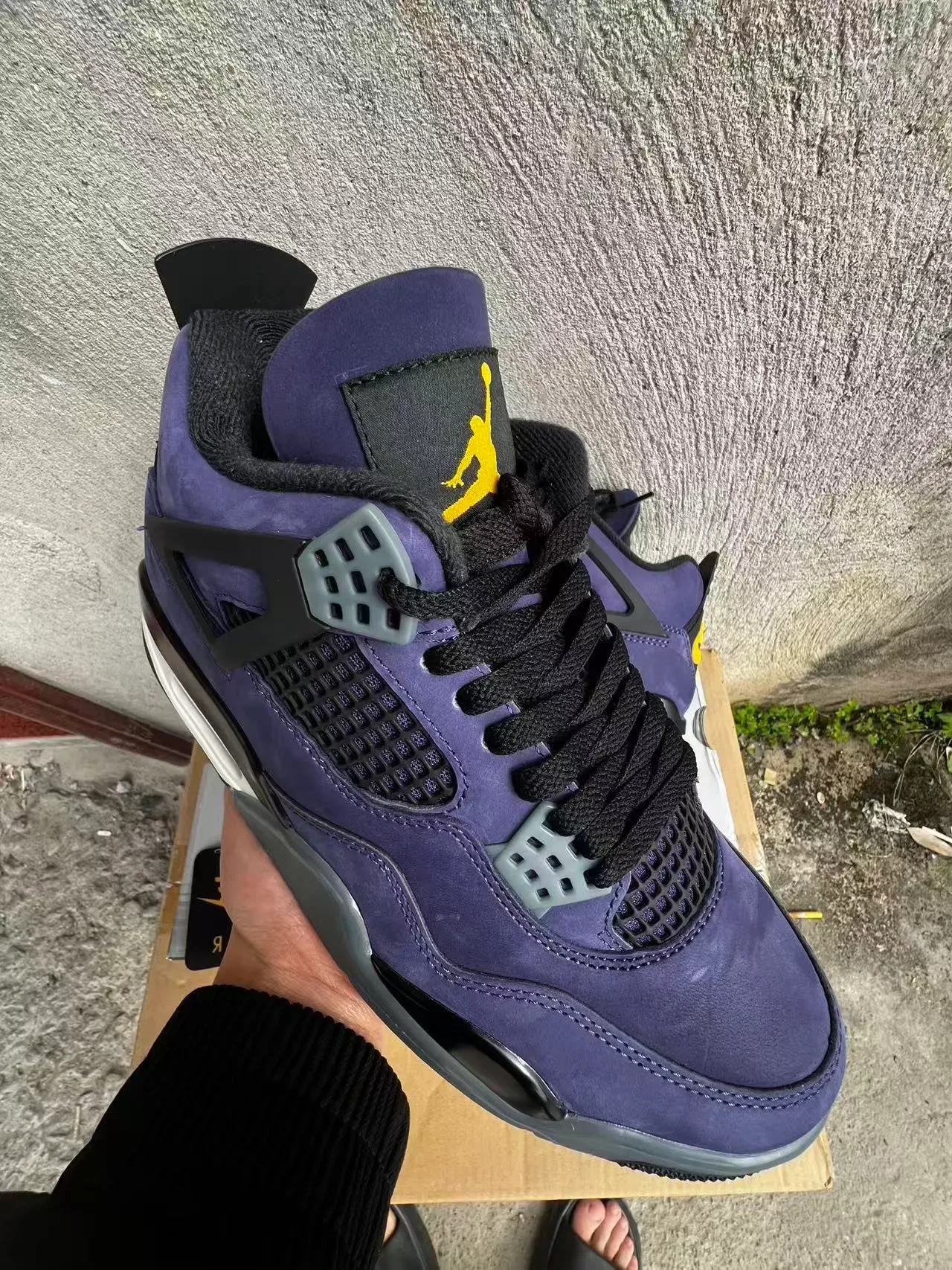 Air Jordan 4 Purple Suede High-Top Basketball Shoes 2