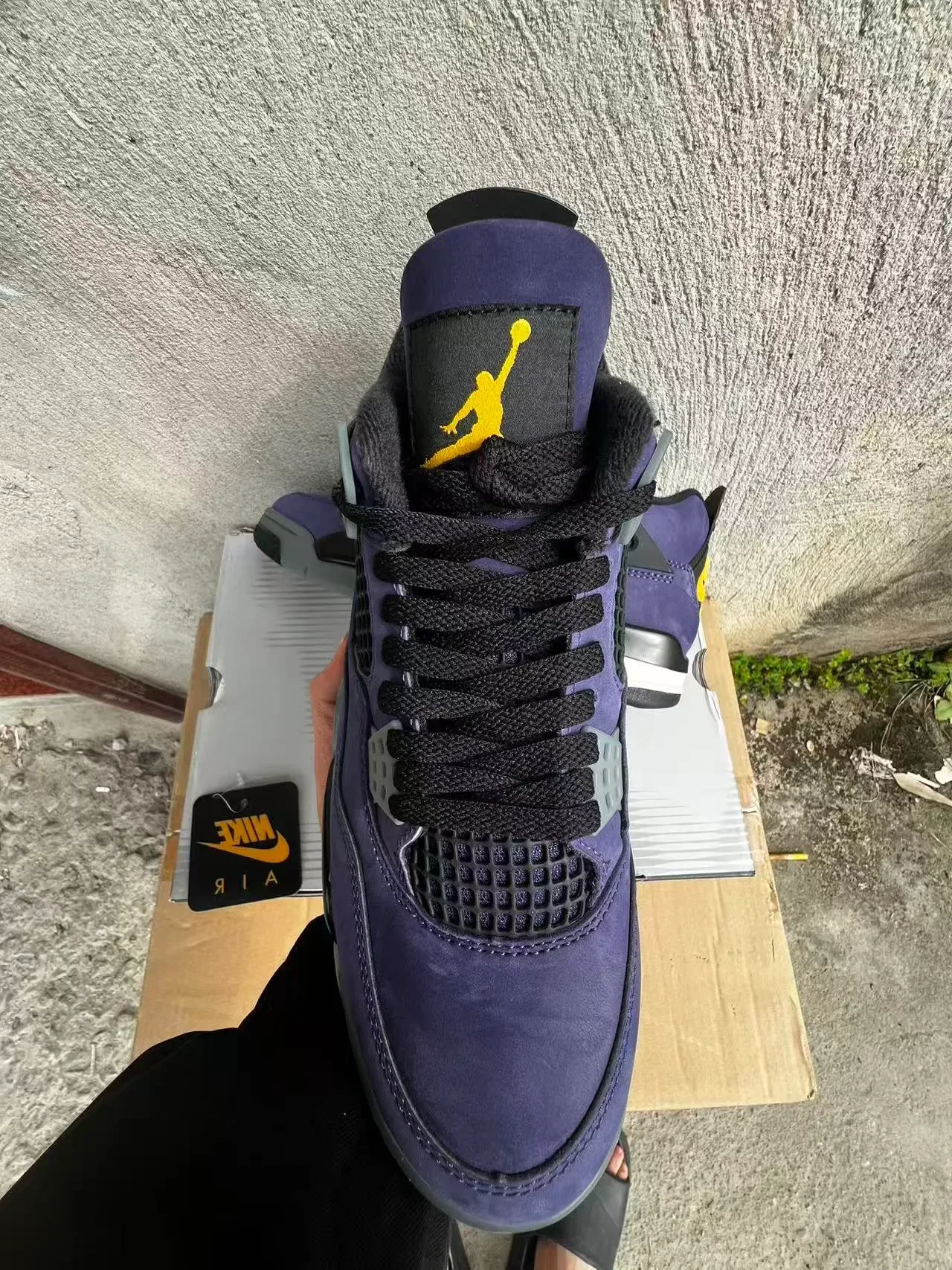 Air Jordan 4 Purple Suede High-Top Basketball Shoes 3