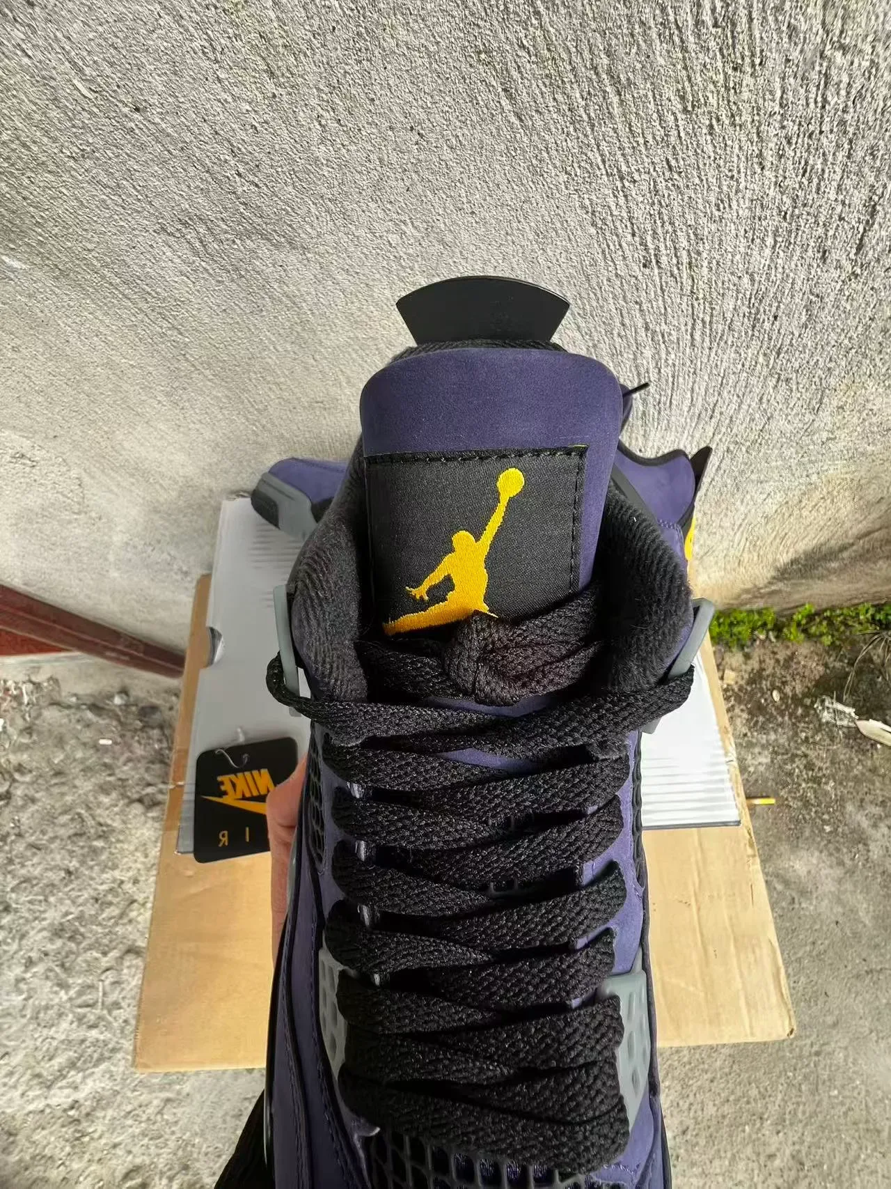 Air Jordan 4 Purple Suede High-Top Basketball Shoes 4