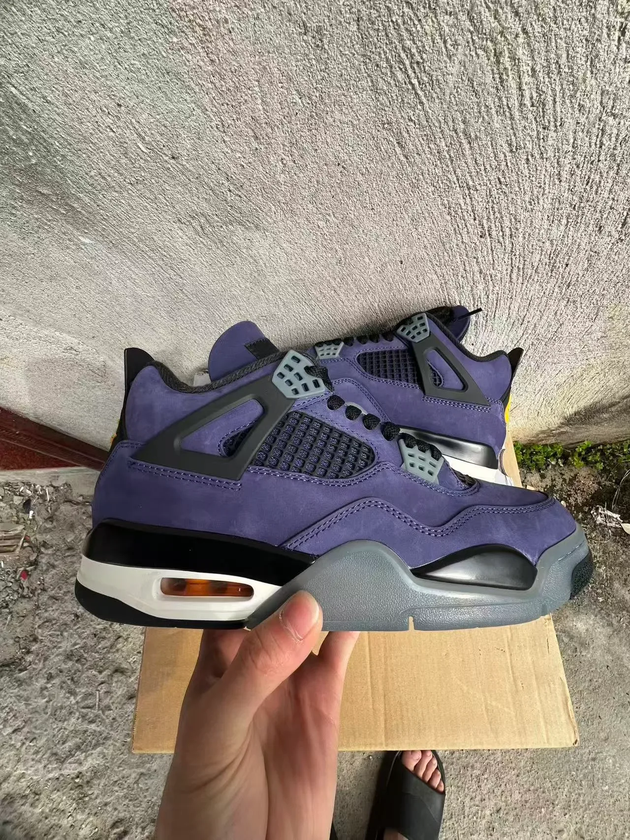 Air Jordan 4 Purple Suede High-Top Basketball Shoes 7