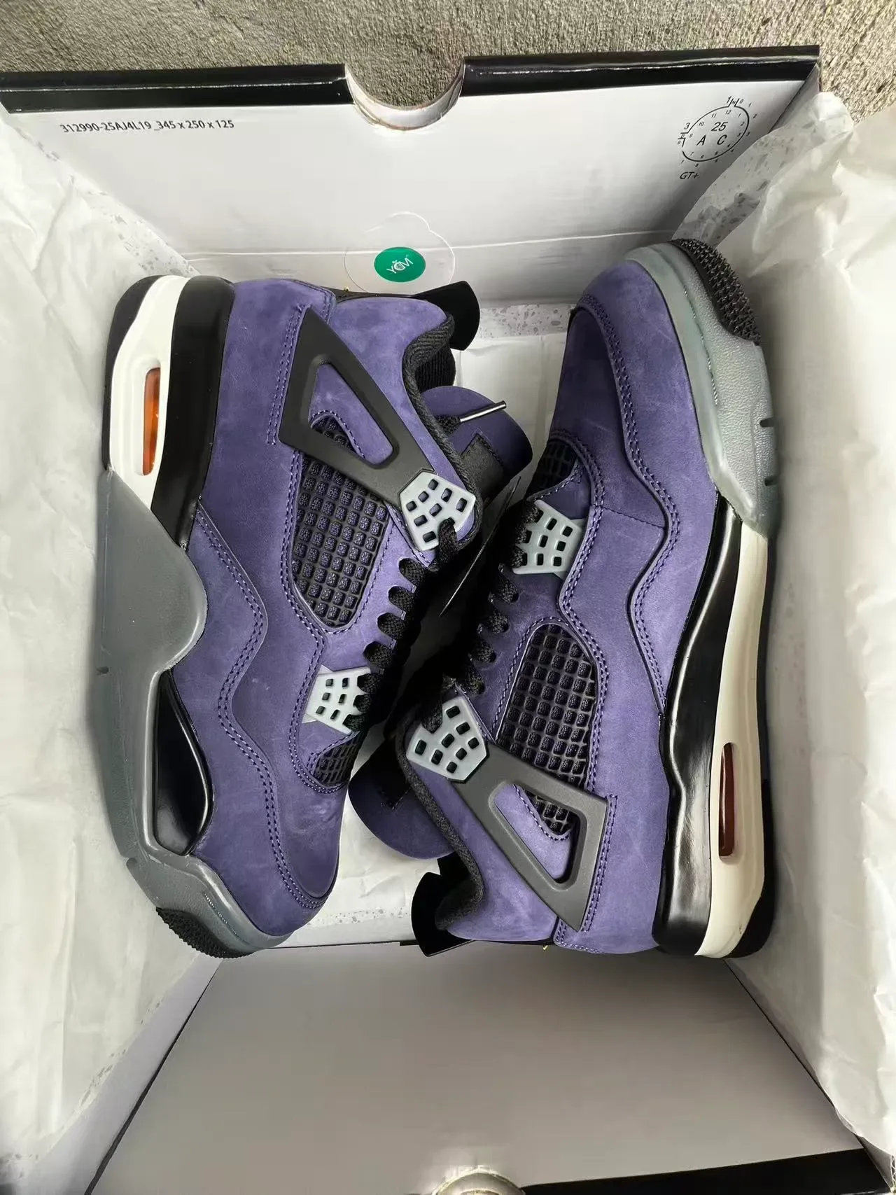 Air Jordan 4 Purple Suede High-Top Basketball Shoes 9