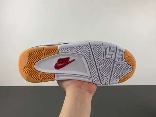 Air Jordan 4 Tênis de Basquete Branco Navy Gum 9