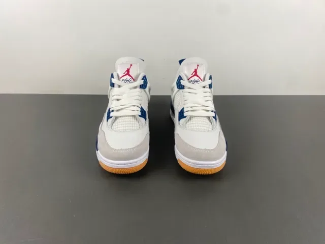 Air Jordan 4 Tênis de Basquete Branco Navy Gum 11