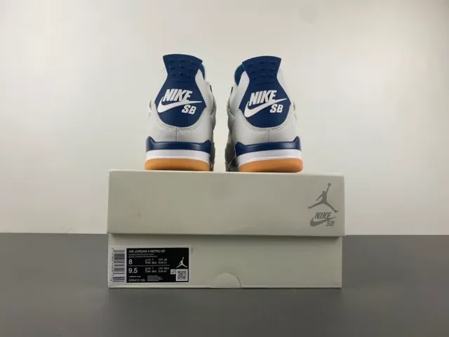 Air Jordan 4 Tênis de Basquete Branco Navy Gum 17