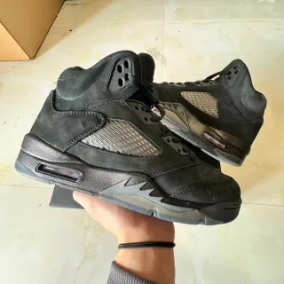 Air Jordan 5 全黑麂皮皮革篮球鞋