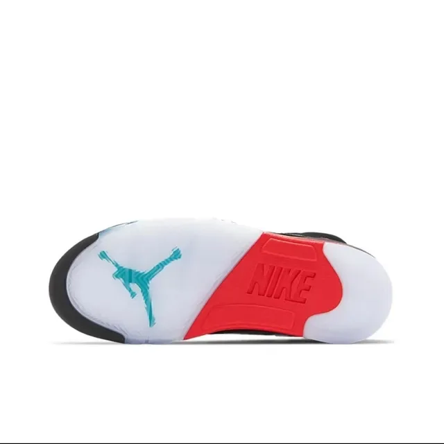 Air Jordan 5 काले लाल नीले बैंगनी बास्केटबॉल जूते 6