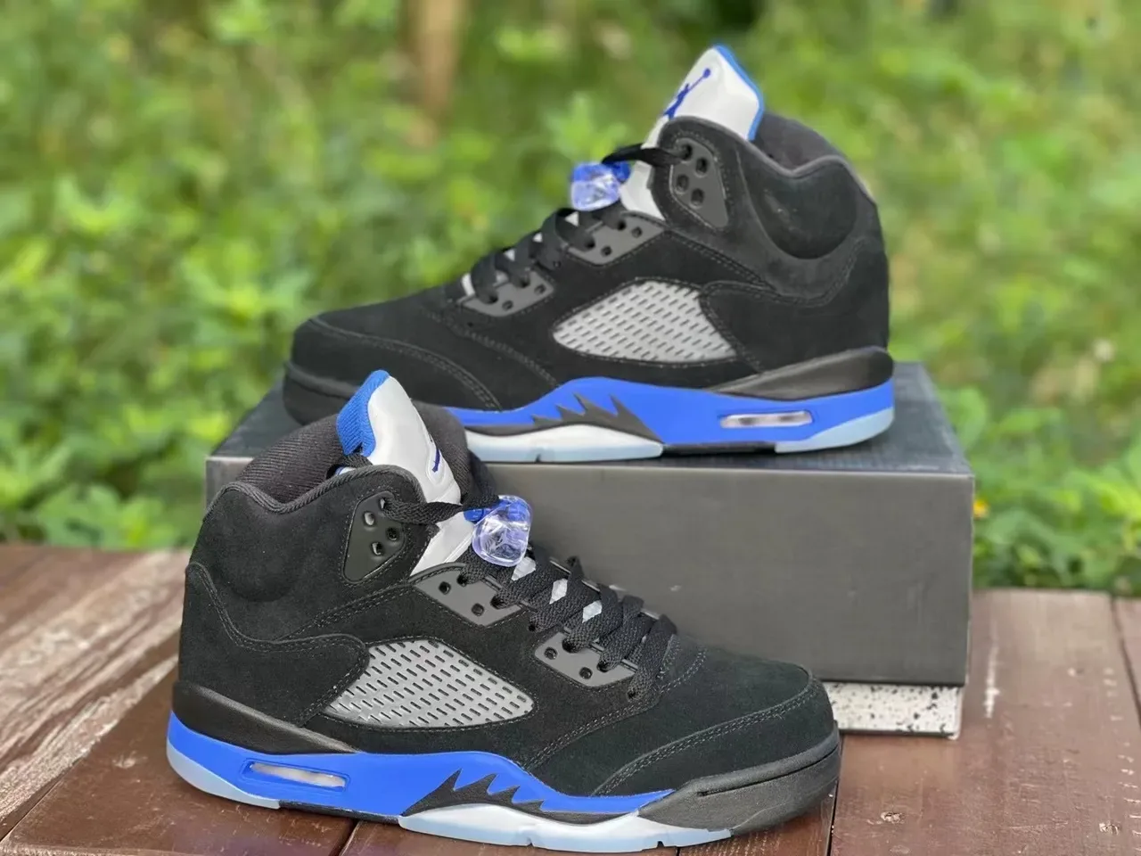 Air Jordan 5 Black Royal Blue White Zapatos de baloncesto 3
