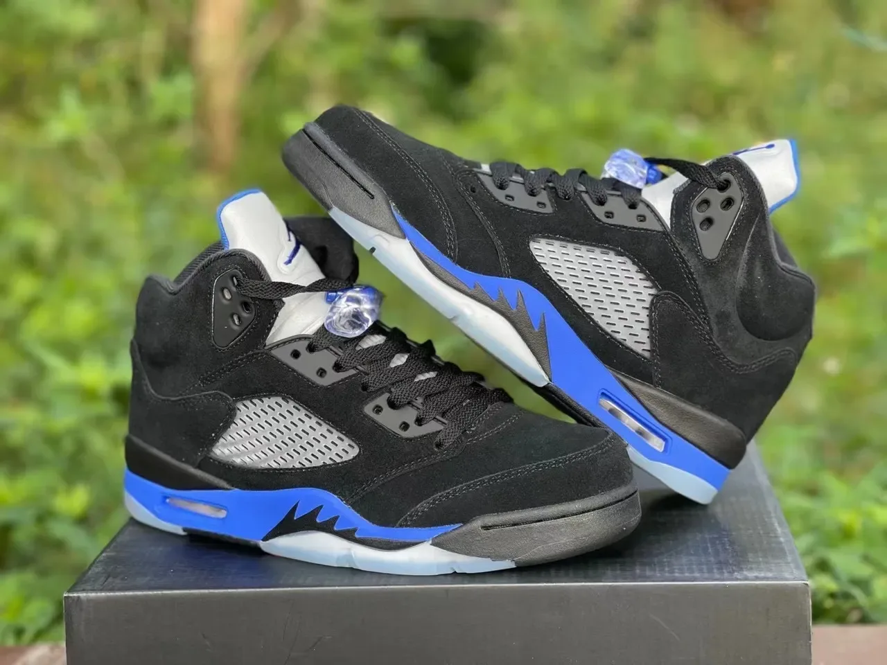 Air Jordan 5 Black Royal Blue White Zapatos de baloncesto 5