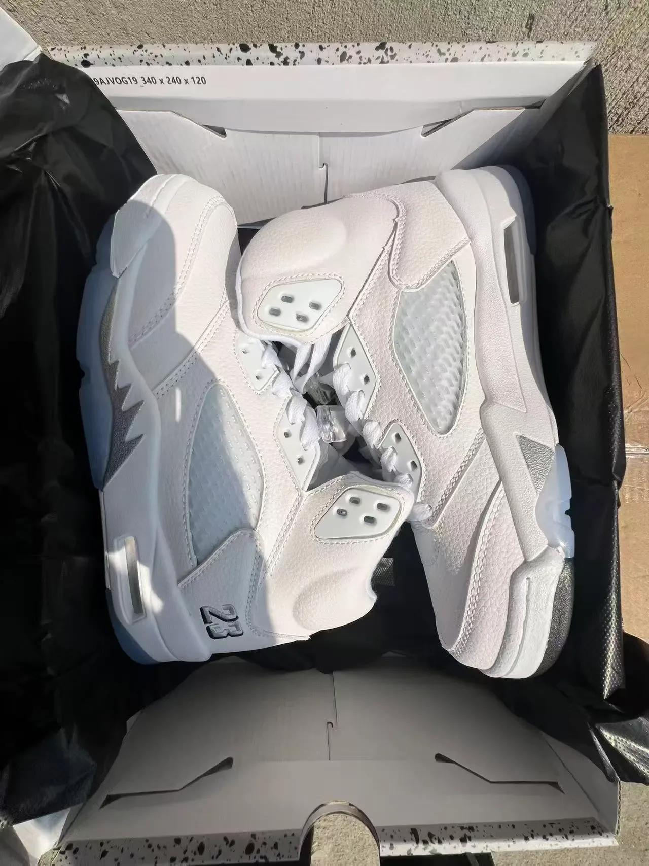 Air Jordan 5 أبيض '23' حذاء كرة السلة 9