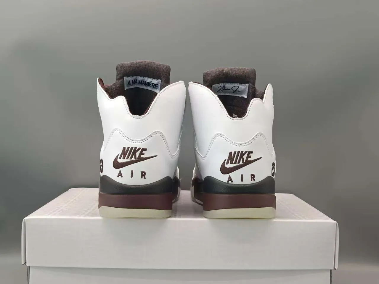 Air Jordan 5 White Burgundy Black tênis de basquete 7