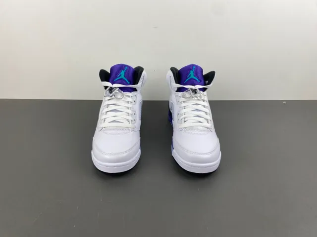 Chaussures de basketball Air Jordan 5 blanc violet sarcelle 11