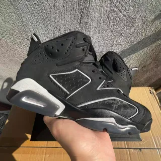 Zapatillas de baloncesto Air Jordan 6 negro blanco plata