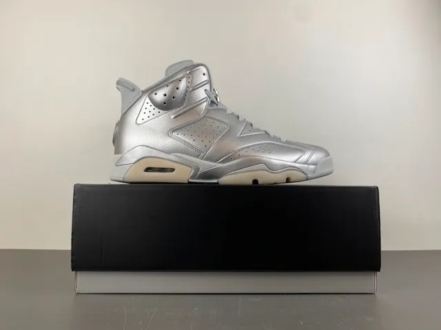 Tênis de basquete Air Jordan 6 prata metálico 15