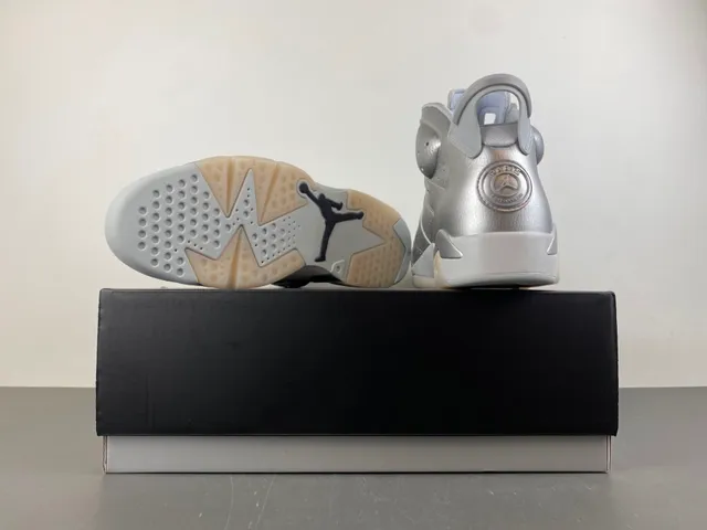 Tênis de basquete Air Jordan 6 prata metálico 16