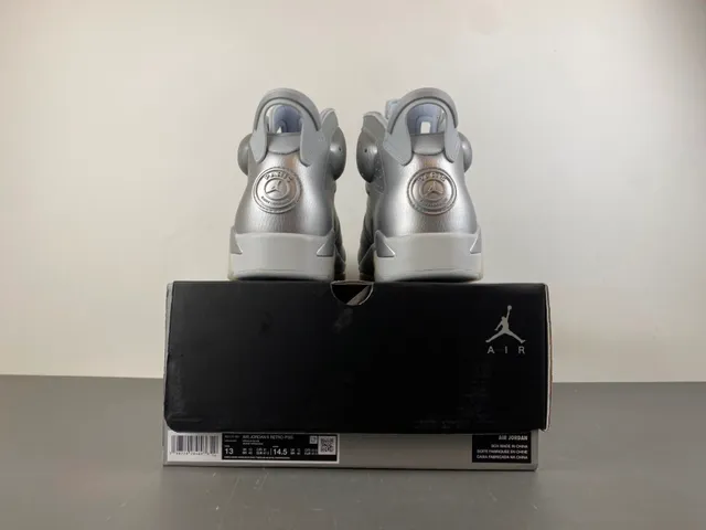 Tênis de basquete Air Jordan 6 prata metálico 17