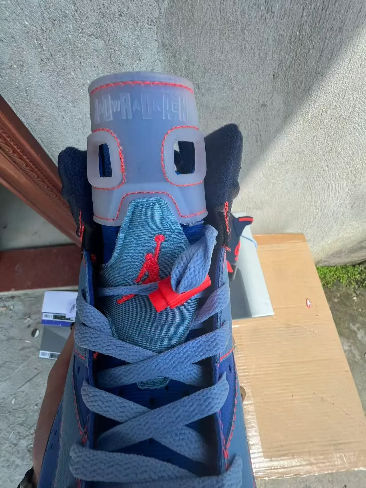 Air Jordan 6 Navy Light Blue Orange बास्केटबॉल जूते 4