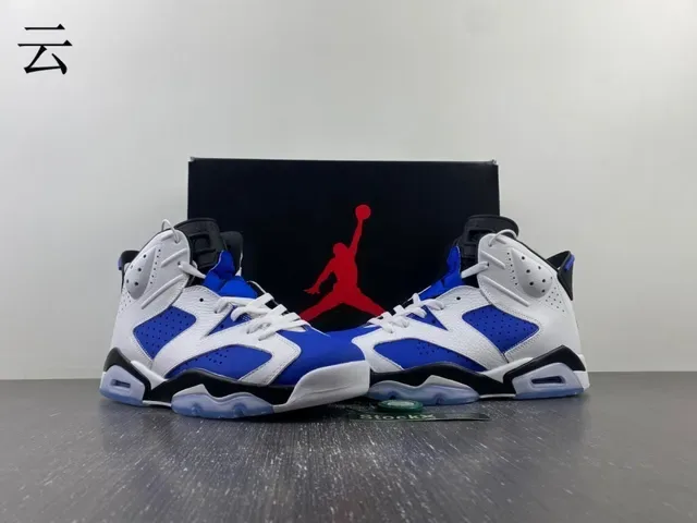 Air Jordan 6 সাদা রয়েল ব্লু কালো বাস্কেটবॉल জুতা 6