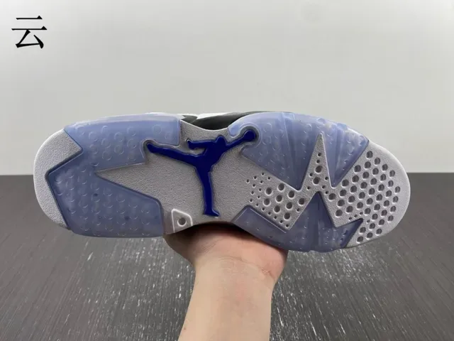 Air Jordan 6 সাদা রয়েল ব্লু কালো বাস্কেটবॉल জুতা 8