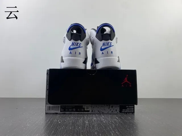 Air Jordan 6 সাদা রয়েল ব্লু কালো বাস্কেটবॉल জুতা 12