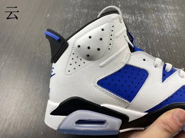 Air Jordan 6 সাদা রয়েল ব্লু কালো বাস্কেটবॉल জুতা 14