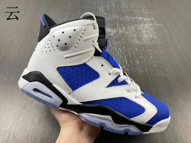 Air Jordan 6 সাদা রয়েল ব্লু কালো বাস্কেটবॉल জুতা 15