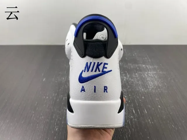 Air Jordan 6 সাদা রয়েল ব্লু কালো বাস্কেটবॉल জুতা 16