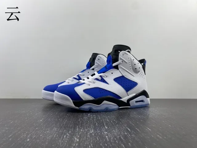 Air Jordan 6 সাদা রয়েল ব্লু কালো বাস্কেটবॉल জুতা 17
