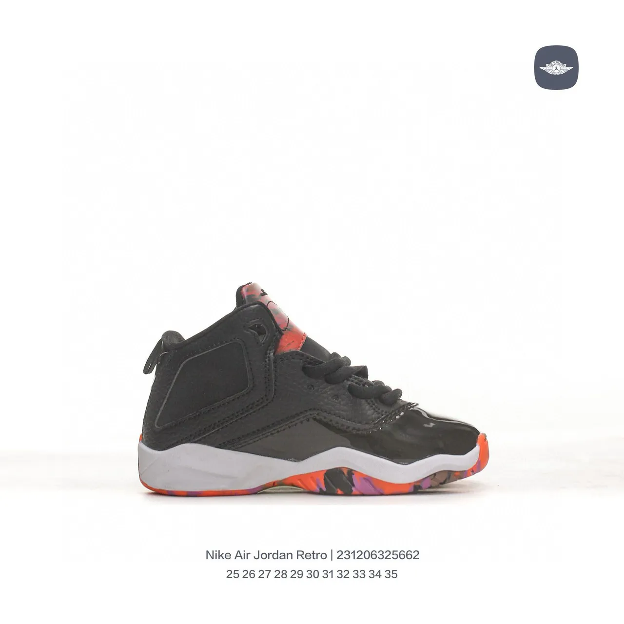 Air Jordan Retro काले नारंगी सफेद बास्केटबॉल जूते 3