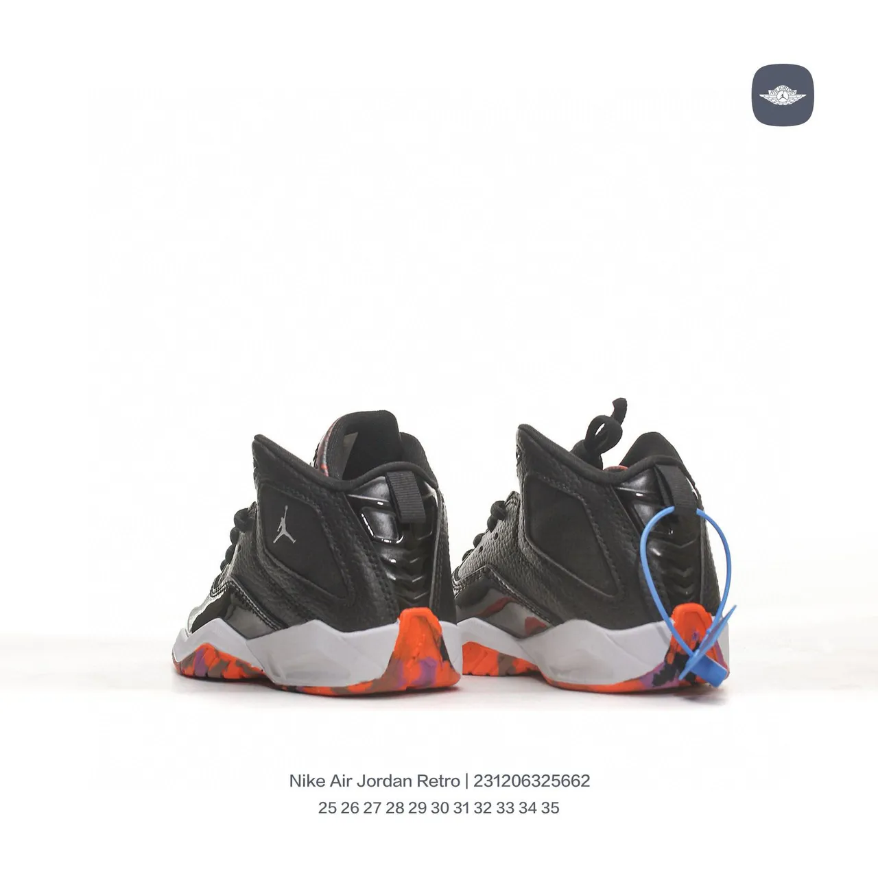 Air Jordan Retro काले नारंगी सफेद बास्केटबॉल जूते 7