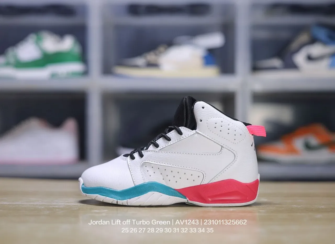 Air Jordan White Red High-Top Perforated Side Panels Sneakers 8
