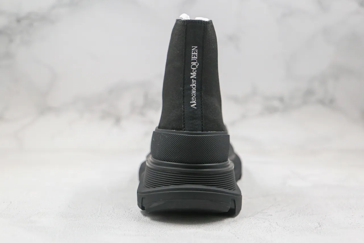 Alexander McQueen Sneaker oversize noir toile bottine de cheville 3