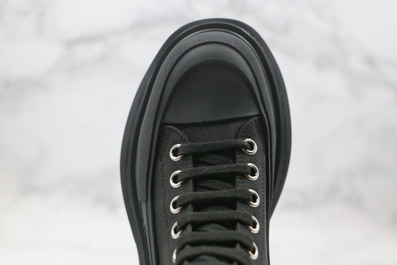 Alexander McQueen Sneaker oversize noir toile bottine de cheville 4