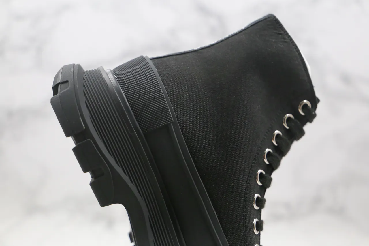 Alexander McQueen Sneaker oversize noir toile bottine de cheville 6